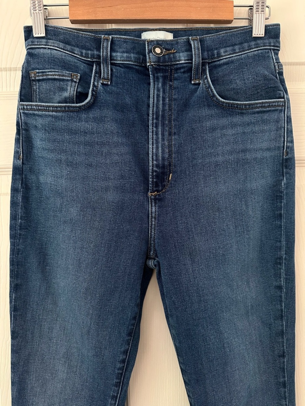 Favorite Daughter Valentina Shortie Jean Medium Indigo Blue Women’s 27 Petite - Picture 5 of 15